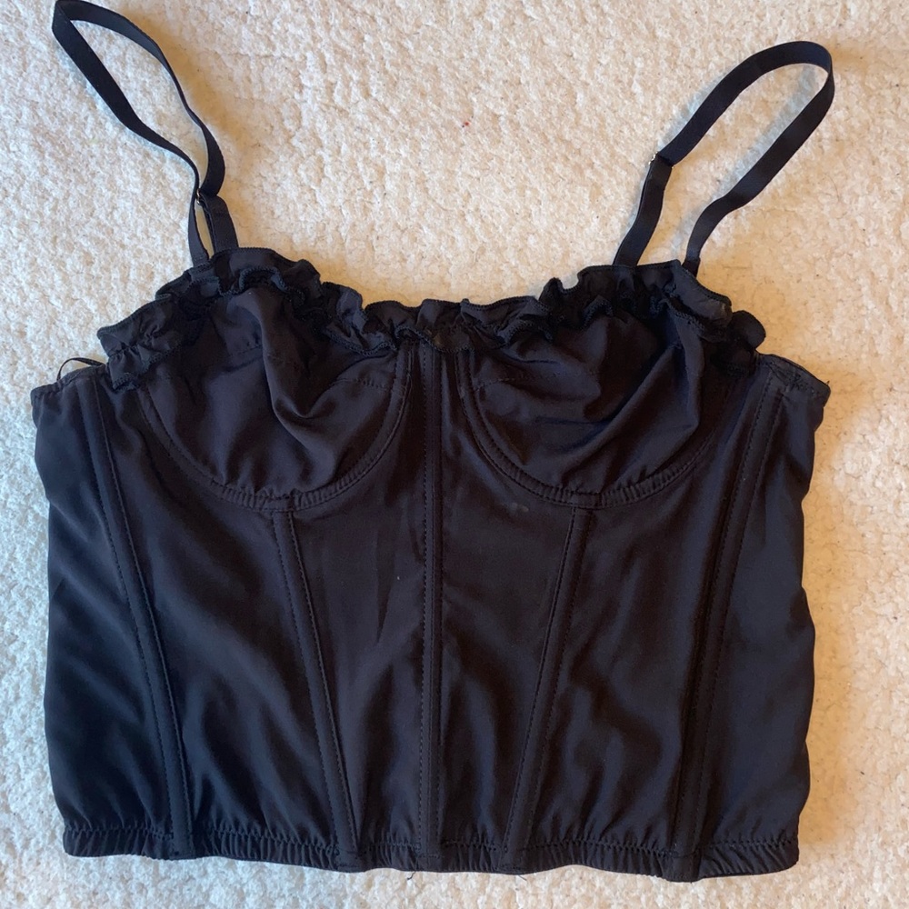 Black bone corset